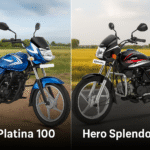 Bajaj Platina 100 and Hero Splendor Plus side by side comparison in India
