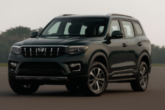 Mahindra Scorpio N 2025 SUV सड़क पर खड़ी हुई – माइलेज ओवरव्यू
