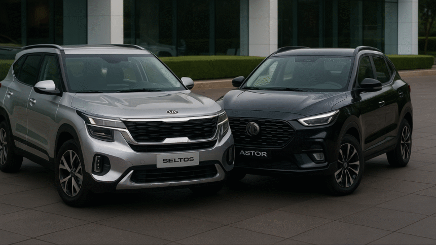 Kia Seltos vs MG Astor 2025 | SUV Comparison with Price, Features & Service
