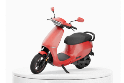 Ola Electric Scooter Portfolio:Two Ola Electric scooters parked at the Ola FutureFactory campus in India, representing the Ola S1 X and Ola S1 Pro Gen 3 models.”