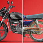 Hero Exchange Program 2025 – Old bike being exchanged for a new Hero Splendor inside dealership showroom | Automobile9