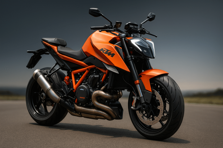 KTM 1390 Super Duke — high-resolution image showcasing the powerful 2025 naked superbike in India, featuring aggressive design, LC8 engine, and premium performance styling.