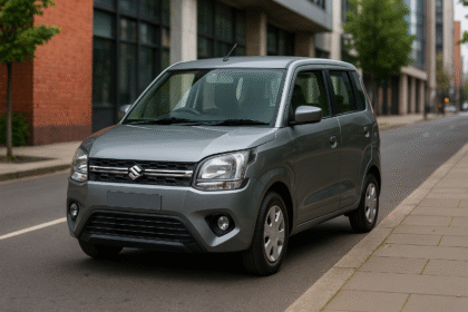 Gray Suzuki car parked on street