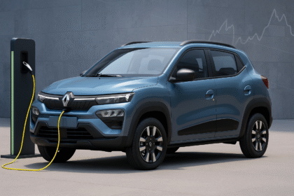 Renault Kwid EV facelift Blue Electric Car 2025