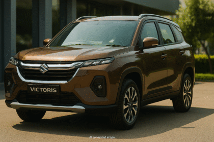 Maruti Suzuki Victoris की डिलीवरी भारत में शुरू हो चुकी है। यह AI-generated image केवल प्रतिनिधित्व के उद्देश्य से बनाई गई है और वास्तविक वाहन की तस्वीर से भिन्न हो सकती है।"