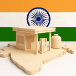 Gas station model on India map