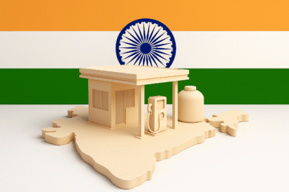 Gas station model on India map