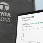 Tata Motors share price chart 2025 showing stock growth trend and financial performance indicators. (AI-generated illustrative image, not an official stock market chart)