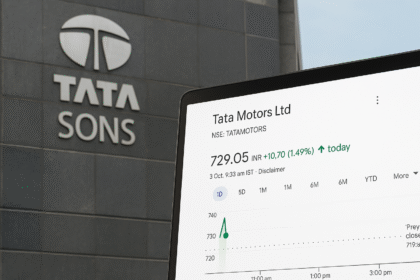 Tata Motors share price chart 2025 showing stock growth trend and financial performance indicators. (AI-generated illustrative image, not an official stock market chart)