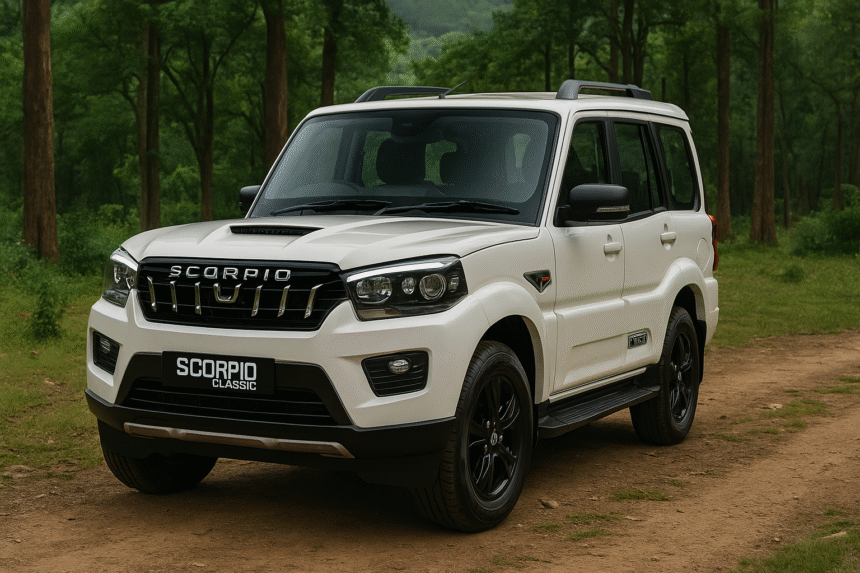 "Mahindra Scorpio Classic 2025 front view SUV in India — new design, price and specifications"