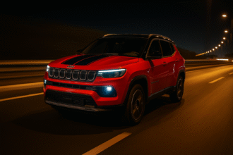 Jeep Compass Grow Up Campaign 2025 – Red SUV with bold design and premium features