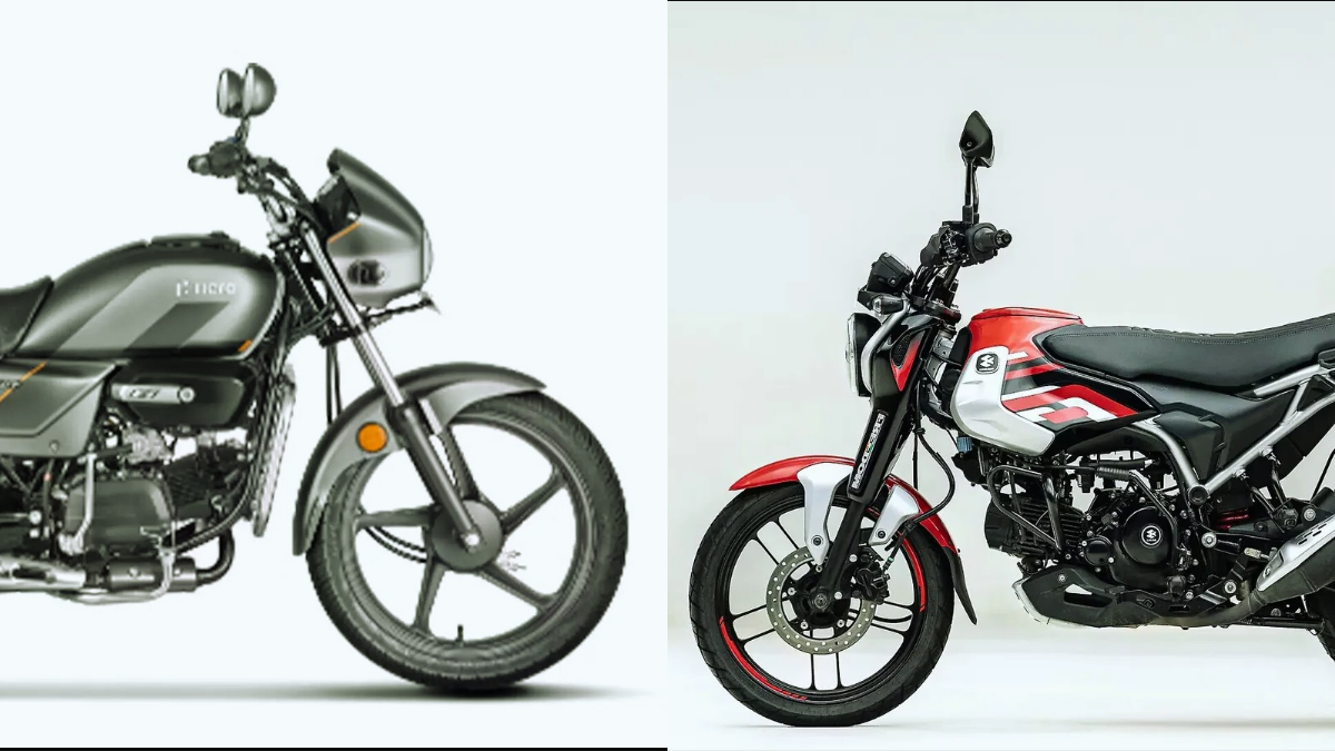 Side-by-side comparison of Bajaj Freedom 125 CNG and Hero Splendor Plus XTEC showing design and style differences — best commuter bike comparison India 2025 | Bajaj Freedom 125 CNG vs Hero Splendor Plus XTEC